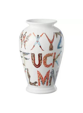 正确版18ss Sup eme Alphabet Vase脏话字母艺术陶瓷花瓶潮流摆件