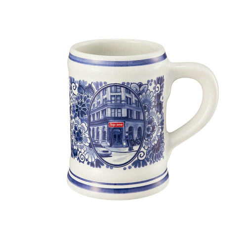 Sup eme 21SS Royal Delft 190 Bowery Mug 青花瓷马克杯陶瓷水杯