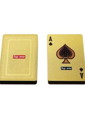 Sup eme FW13 Gold Deck of Cards 潮流 金色 扑克牌 金箔 土豪金