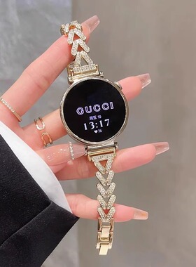 适用华为GT6/5表带gt4智能手表GT3pro金属V字闪钻watch5/4pro女士秋冬季节新款gt2高级感时尚41mm女款小红书