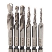 钻攻一体丝锥不锈钢多功能三合一复合铝用钻头六角丝攻英制m8m6m5