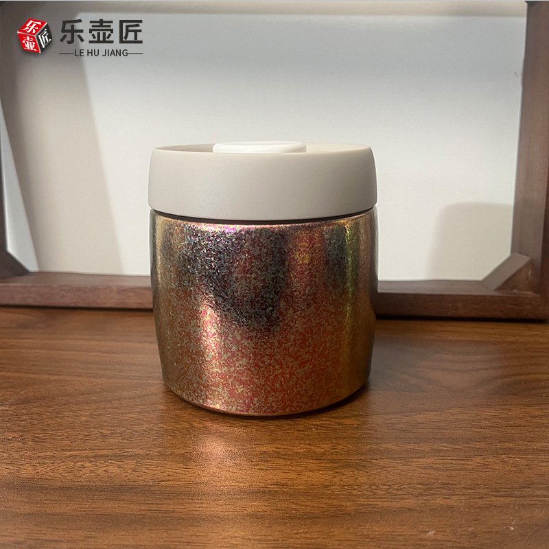 高颜值纯钛咖啡豆保存罐真空密封罐户外旅行露营茶叶罐收纳储物罐