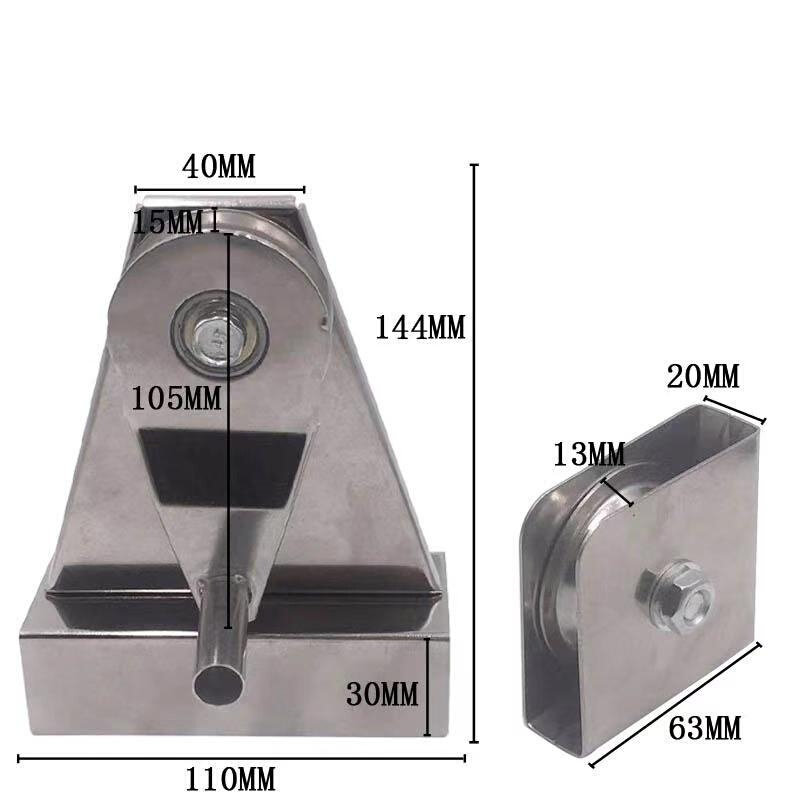 不锈钢旗杆配件 旗杆手摇轮滑国旗轮子 旗帜手拉绳专用吊轮滑轮
