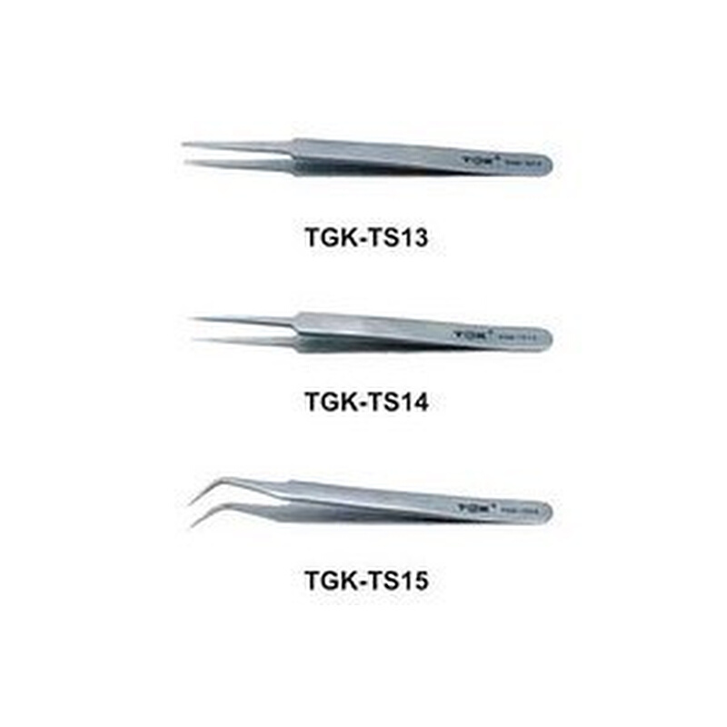 。磨砂摄子不锈钢尖头TGK-TS10 TS11防静电镊子ES13尖头邦定镊子