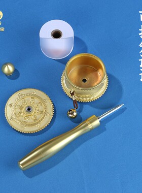 西藏手持转经简双轴承p藏式金转筒家用摆件藏族手转手摇转轮转金