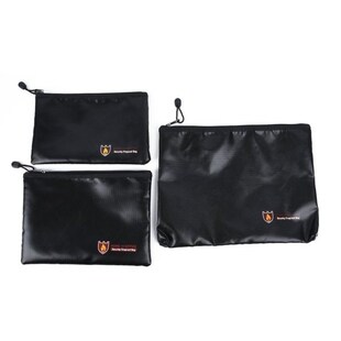 1 Pcs Document Bags with Zipper Fireproof WNaterproof For iP