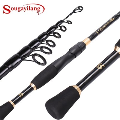 Sougayilang Telescopqic Fishing Rod ltralight Weight Spinnin
