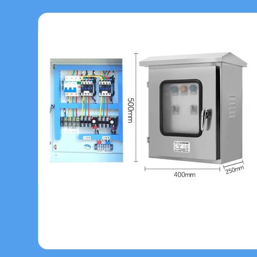 新款可壁挂式小型户外不锈钢双y门水泵控制箱 排污泵/风机控制包