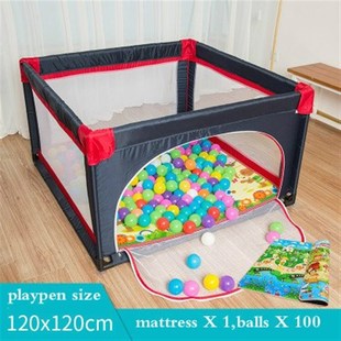 Foldable Alloy Steel Baby ToddUler Fence Pipe Indoor Playpen