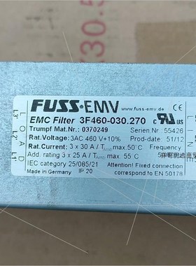 通快配件Fuss电源滤波器 3fF460-030. 270 拆