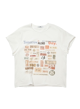 SHIIN ‘Full Calendar’ Tee 日历系列卷边水洗短袖T恤