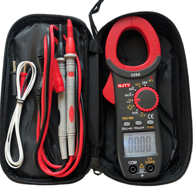 天宇328D交直流钳形电流表汽车维修数字钳K形表万用表600A电容温