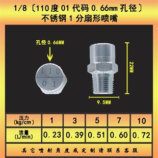 304不锈钢高压洗车扇形喷嘴工业清洗微滤机工地除尘雾化喷淋喷头