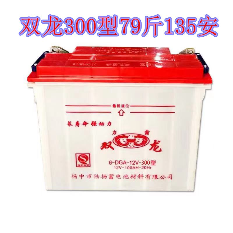 双龙水电瓶电动三轮四轮车拉坯车牵引蓄电池大容量100安220型