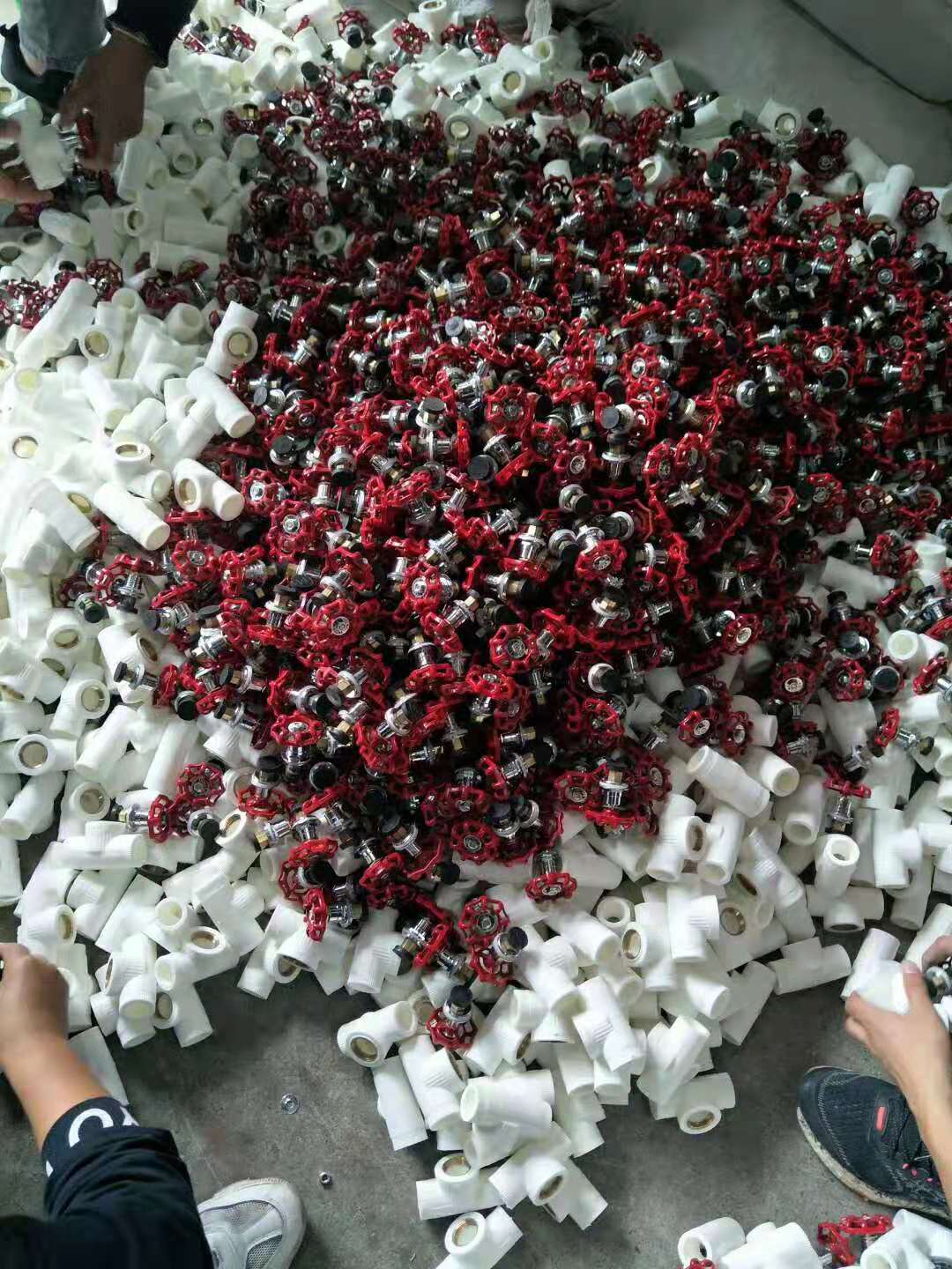 PPR阀门20红阀芯4分升降式热熔阀6分25截止阀PPR水管管材配件管件