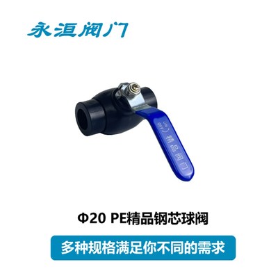 PE钢芯球阀20/25双热熔铁把球阀75/90/110PPR水管配件阀门开关