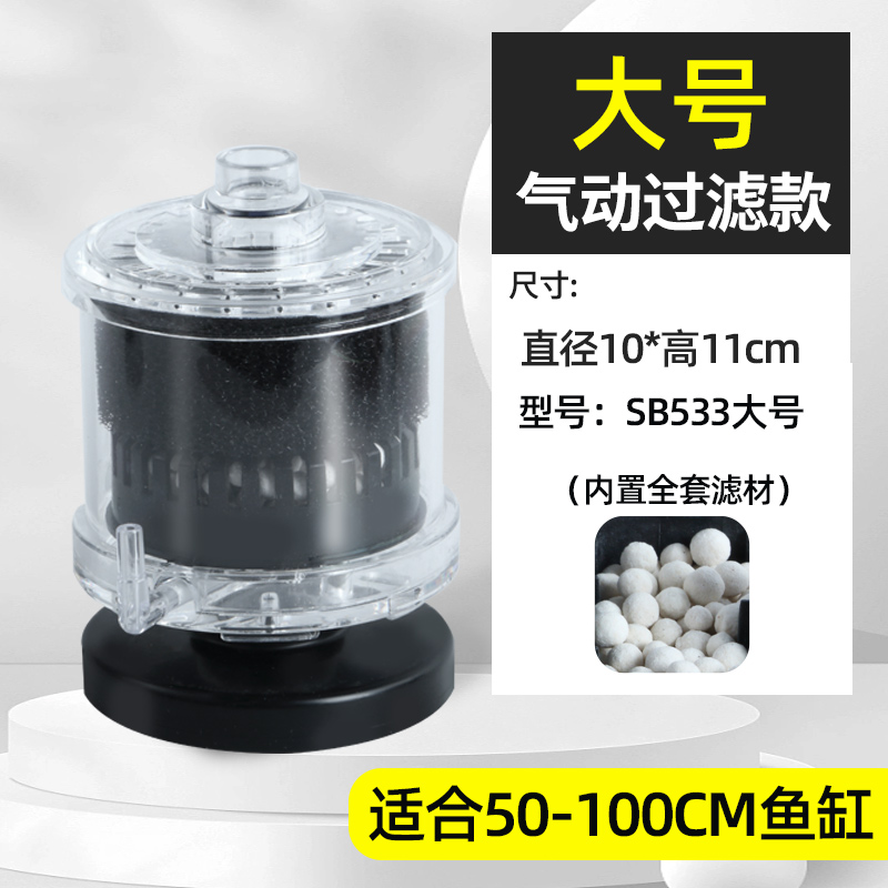 水妖精过滤器鱼缸制氧过滤一体机小鱼缸净水循环三合一孔雀鱼静音