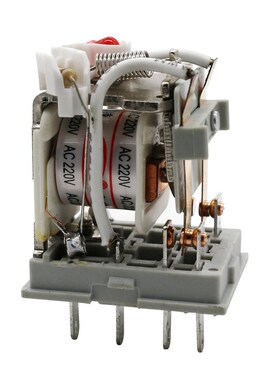 HH52P小型电磁继电器220V交流HH54P/53P/HH62P-L直流24V伏中间8脚