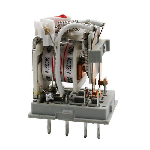 HH52P小型电磁继电器220V交流HH54P/53P/HH62P-L直流24V伏中间8脚