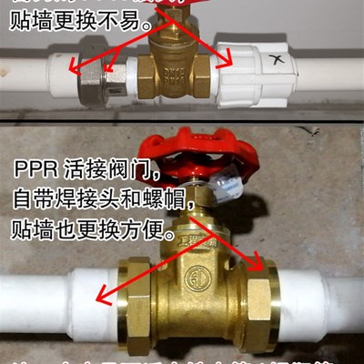 PPR闸阀截止阀PPR管活接热熔截门开关家用自来水总六分阀门水开关