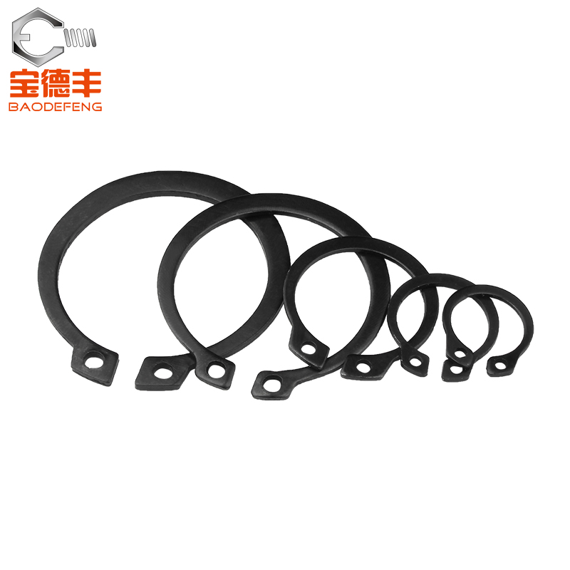 铁发黑轴卡外卡轴用卡环轴承弹性挡圈卡扣C型卡簧国标65MN锰GB894