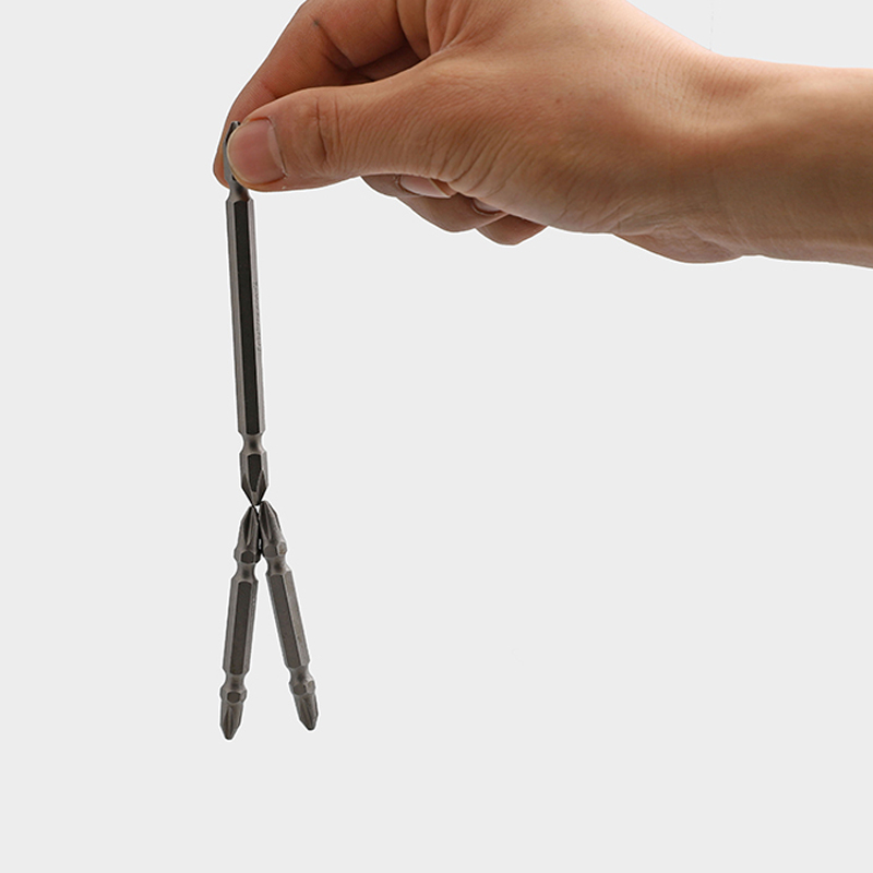 S2合金钢十字螺丝配套双头电批头电动螺丝刀头风批头磁性批头65mm