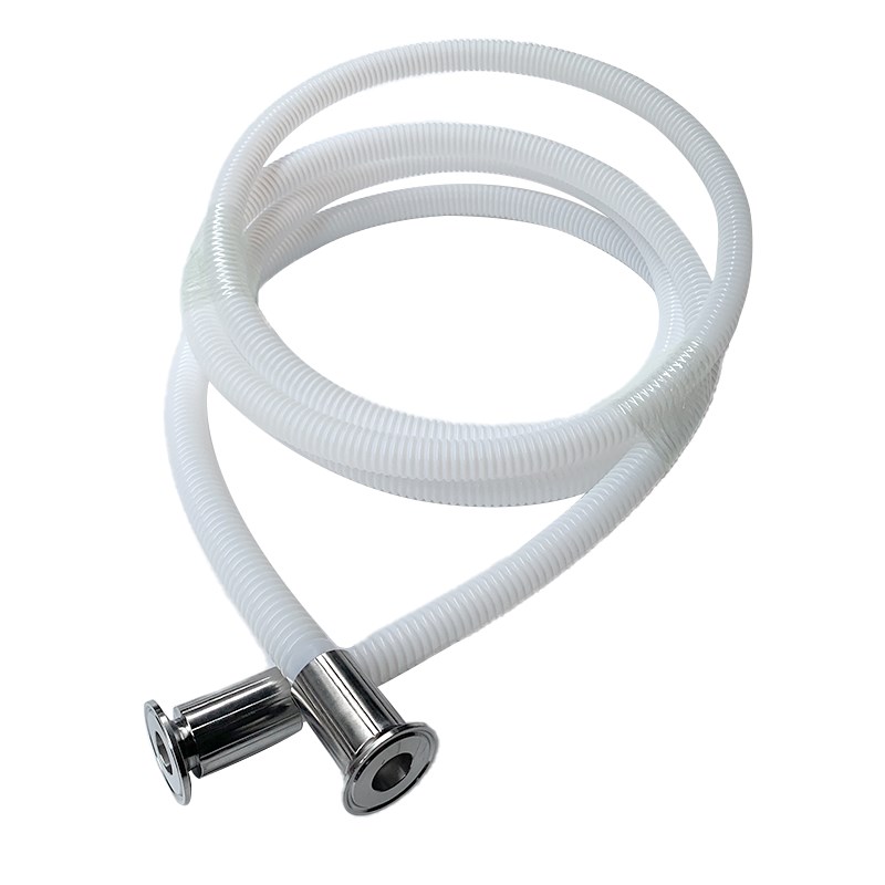 特氟龙软管四氟波纹管2头扣压50.5 64 77mm卫生卡盘 X耐酸碱耐高