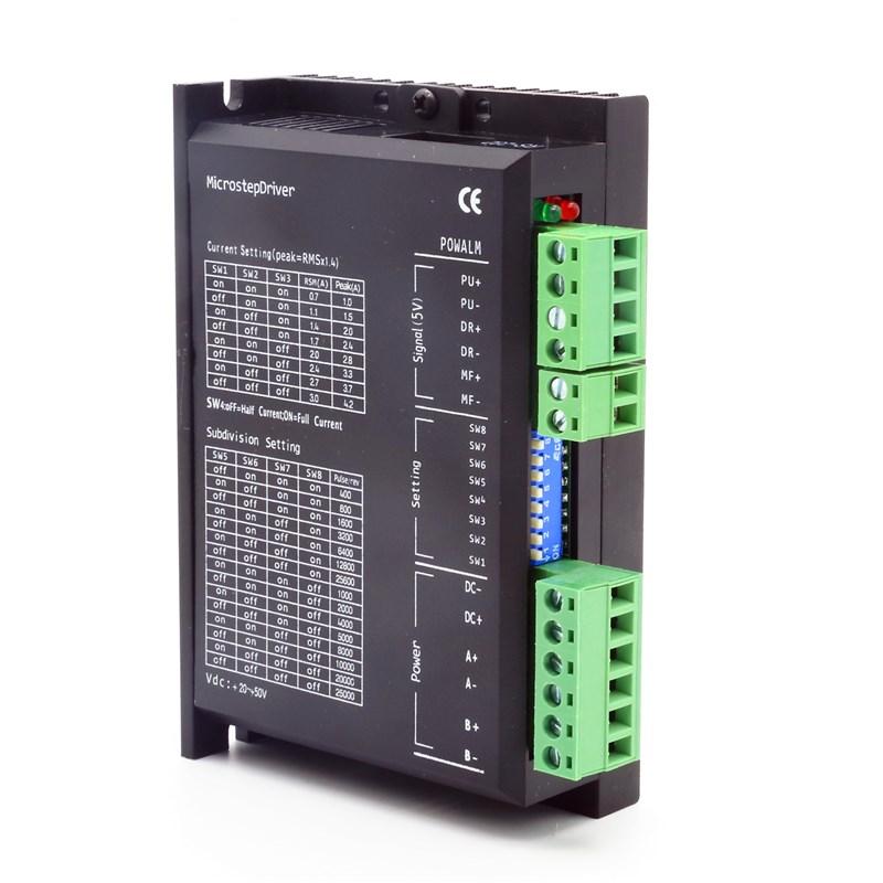 57步进电机驱动器套装1.8步距角DM542带232串口Y通讯直流DC