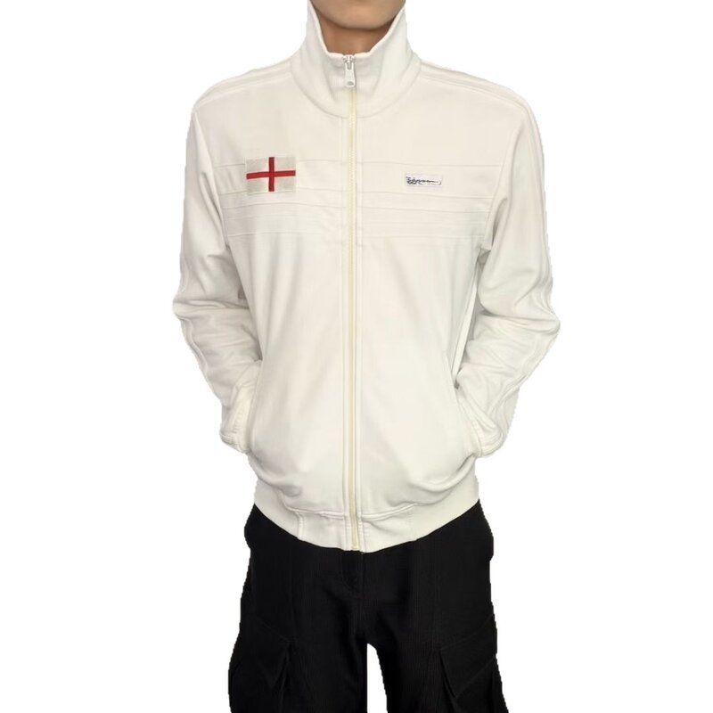 【高品质】崔狱自主古着ad刺绣1982英格兰训练服cleanfit夹克外套