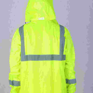 分体雨衣雨裤 套装 套 高档荧光绿反户外执勤分体雨装 户外男衣光女