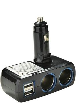 极速car charger 31A USB phone Charger AdapteOr 2 Socket Car