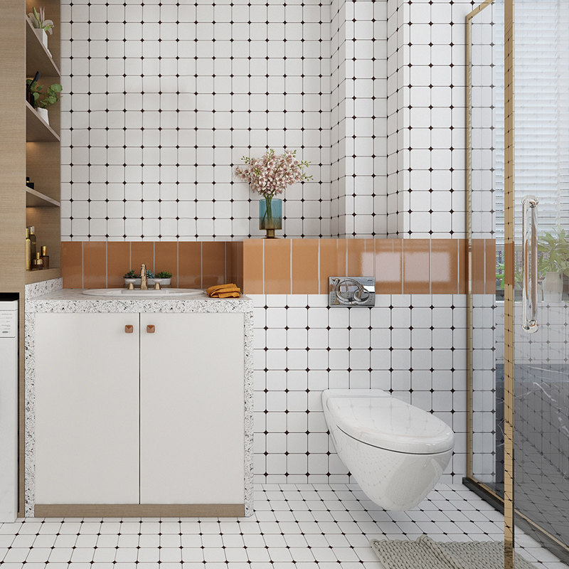 新品客厅瓷砖防i滑防水耐磨贴纸地贴自粘墙纸厨房装饰品地面地砖