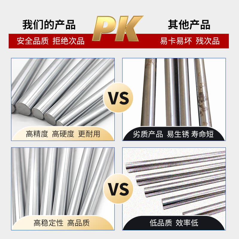 极速高精度 直线光轴导轨滑r块 精密 硬轴 镀铬棒 活塞杆 g6公差