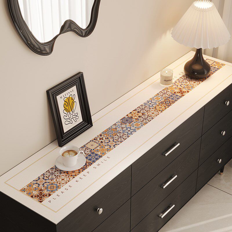 极速PVC玄关边柜垫电视机柜垫鞋柜垫防J水防油耐脏防烫隔热桌面保