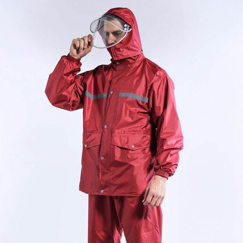 极速Waterproof Raincoat tMen Adult Sets Camping Fishing Over