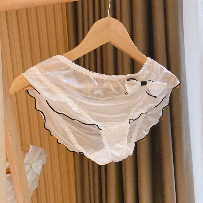 极速牛奶丝全透明大蝴蝶结少女三C角内裤大码胖次甜美日系性感柔,女士内衣/男士内衣/家居服,女三角裤,淘宝优惠券,粉丝福利购,淘宝优惠卷