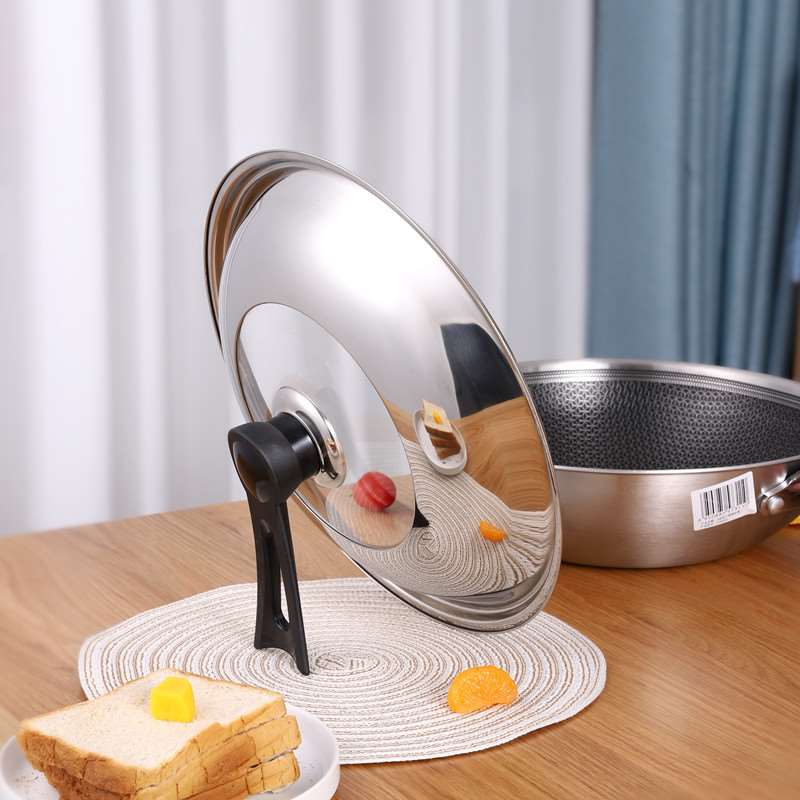 极速锅盖不锈钢家用炒锅煎锅盖子28cmB30cm32CM34钢化玻璃盖通用