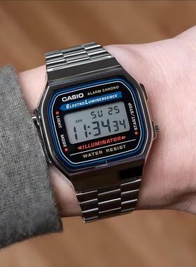 卡西欧（CASIO）手表小春同款情侣经典复古小方块学生表A159WA-N1