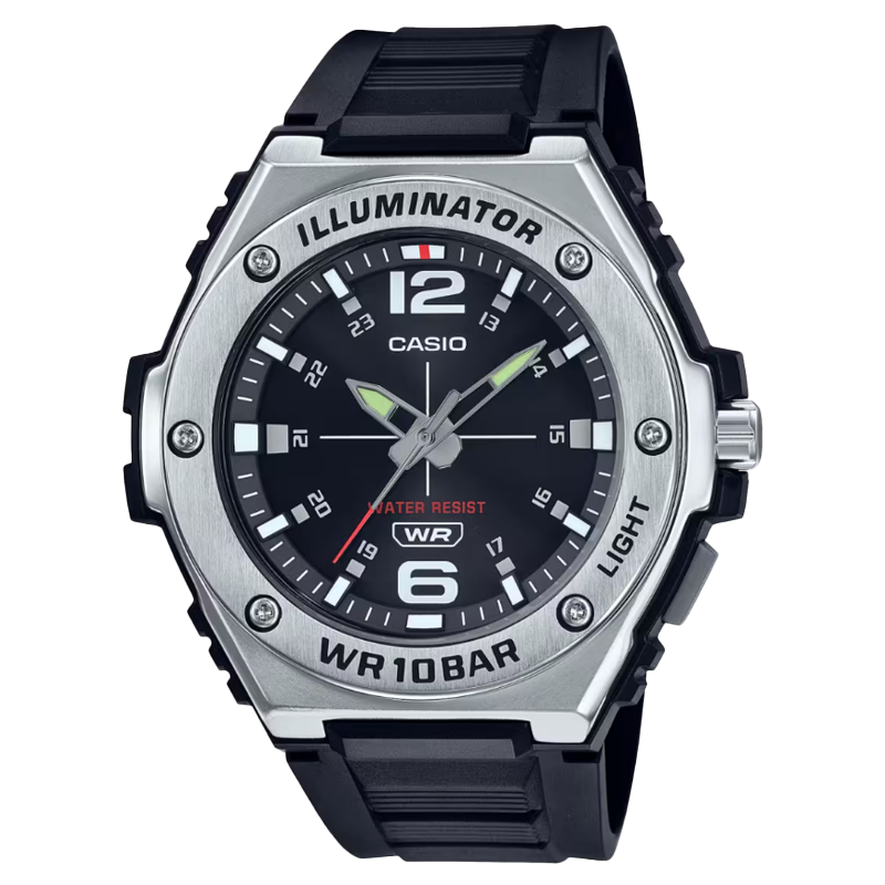 卡西欧(casio)手表男运动学生钢铁之心石英防水手表mwa-100h-1a