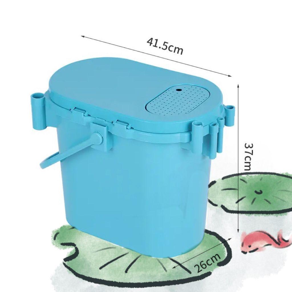 进口26升椭圆形钓鱼桶多功能钓桶硬壳坐箱钓鱼桶可坐钓箱筏钓溪流