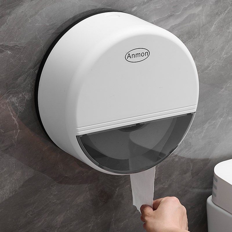 酒店商用大卷纸盒壁挂式公共厕所纸巾化妆室卫生纸盒免打孔大盘纸