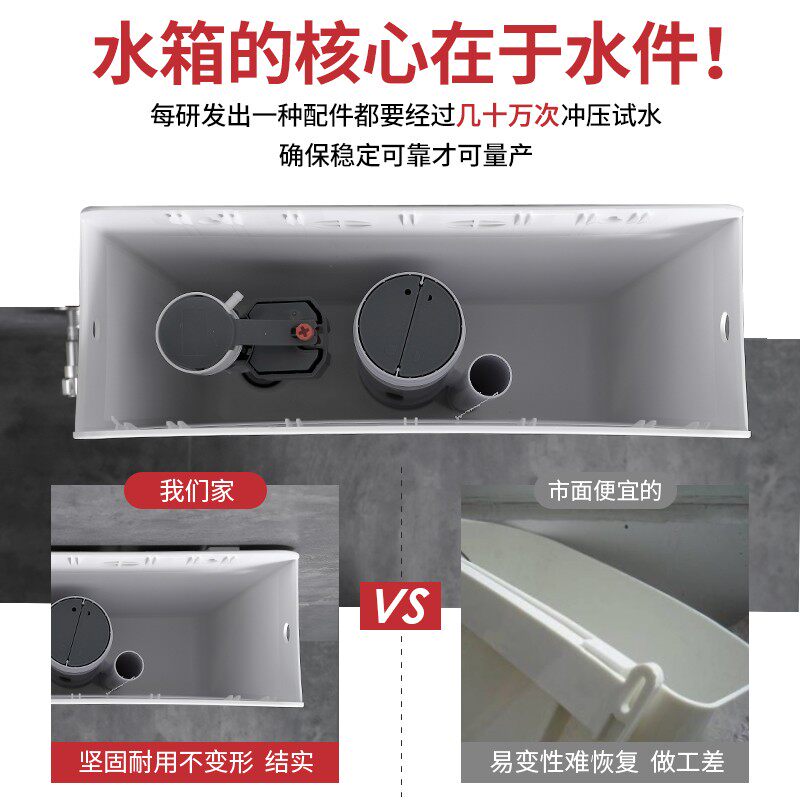 超薄型薄款13/19CM 蹲便器水箱整套装卫生间蹲盆蹲坑式便池大便盆