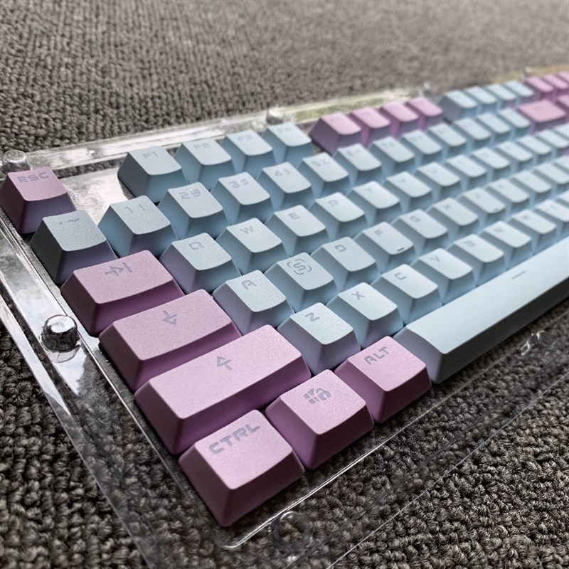 机械键盘超薄矮轴键帽PBT透光104卫星轴耐磨扁平原厂GK715 AK35i