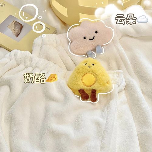 浴巾女夏季可爱家用吸水速干可穿可裹睡衣浴裙浴袍裹巾毛巾三件套