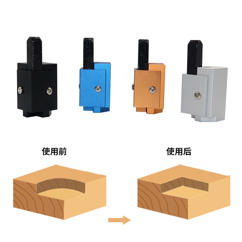 新款90度木工直角凿子门锁特钢铝合金方凿子合页折叶快速冲 凹槽
