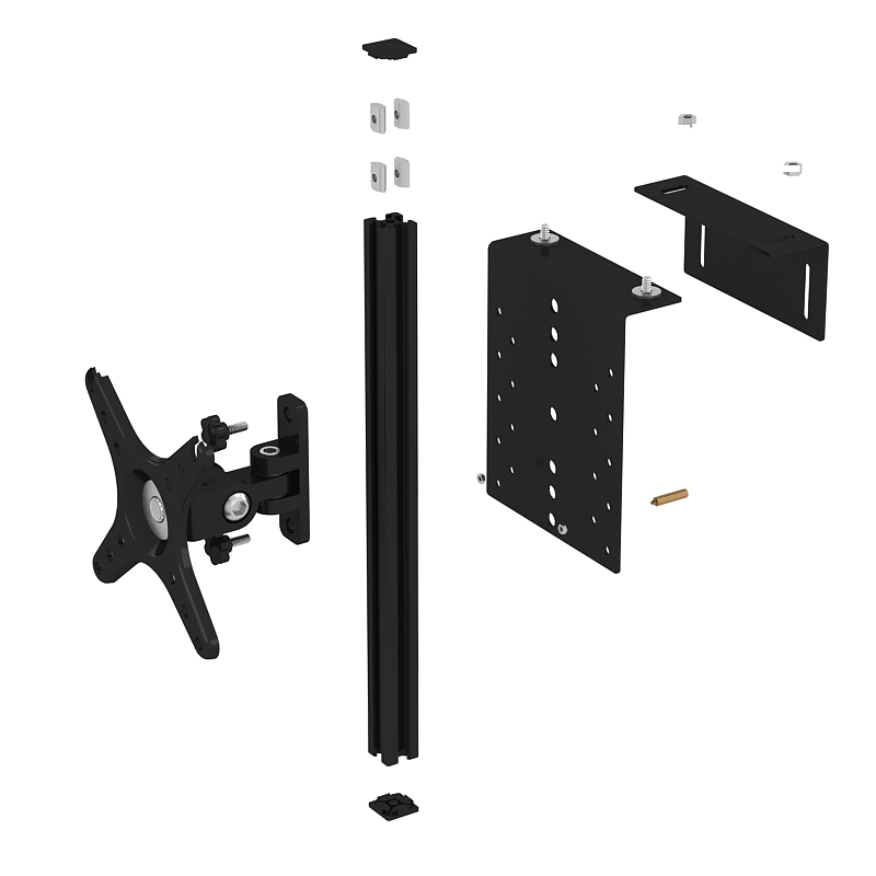 显示器挂架支架工业万向旋转电脑屏幕办J公台2屏转角升降通用底座