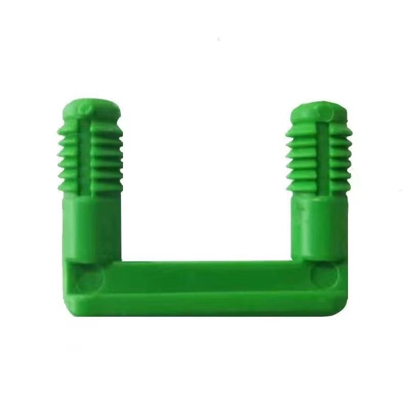 新型家具连接件隐形连接U形暗藏紧式固件绿色塑胶榫卯结构木板扣