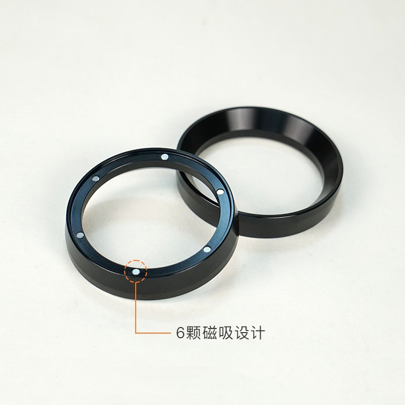 咖啡外卡接粉环防洒布粉意式咖啡压粉锤51Vmm实木平底