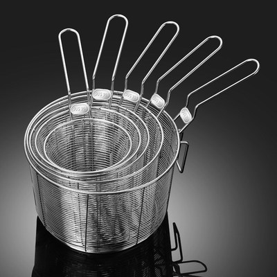 304火锅漏勺煮面漏网篮烫猪脑容器涮肉过滤网带挂钩漏筐专用2018