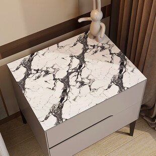 仿大理石床头柜垫子盖布防烫防水宝格丽轻奢高级感卧室防尘保护垫